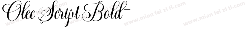 Olec Script Bold字体转换